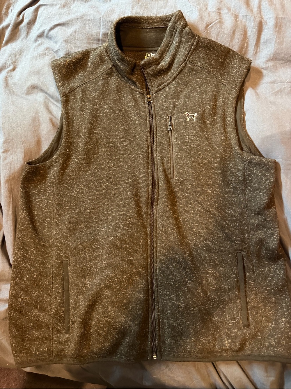 The Black Dog Black Heather Gray Full-Zip Vest size L